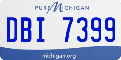 MI license plate DBI7399