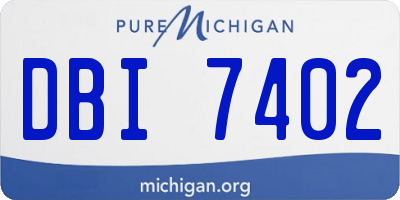 MI license plate DBI7402