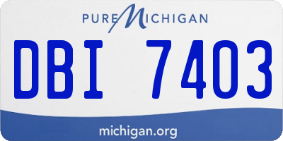 MI license plate DBI7403