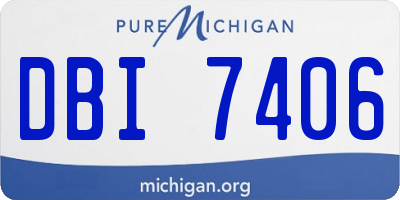 MI license plate DBI7406