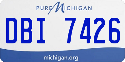 MI license plate DBI7426
