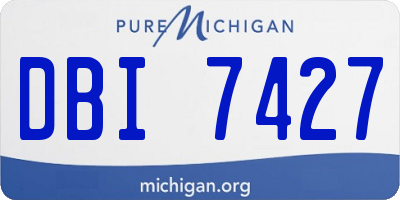 MI license plate DBI7427