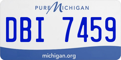 MI license plate DBI7459