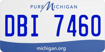 MI license plate DBI7460