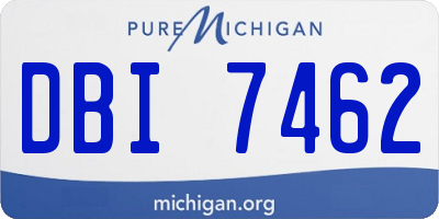 MI license plate DBI7462