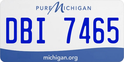 MI license plate DBI7465