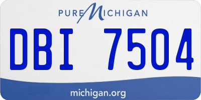 MI license plate DBI7504