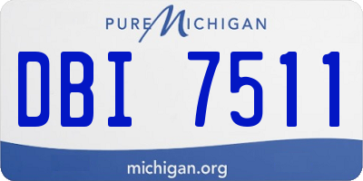 MI license plate DBI7511