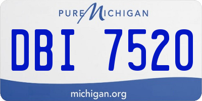 MI license plate DBI7520