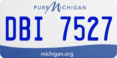 MI license plate DBI7527