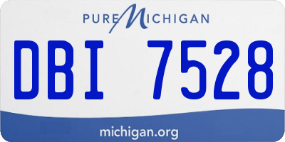 MI license plate DBI7528