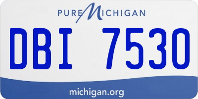 MI license plate DBI7530