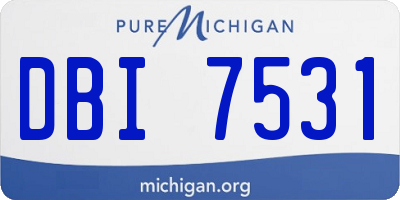 MI license plate DBI7531