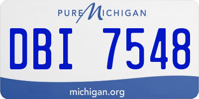 MI license plate DBI7548