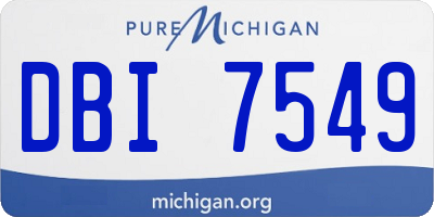 MI license plate DBI7549