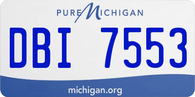 MI license plate DBI7553