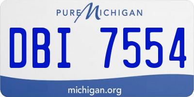 MI license plate DBI7554