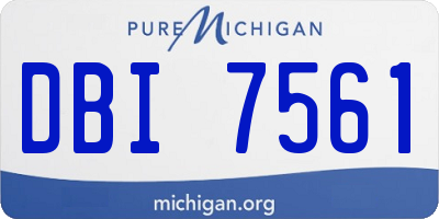 MI license plate DBI7561