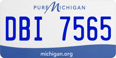 MI license plate DBI7565