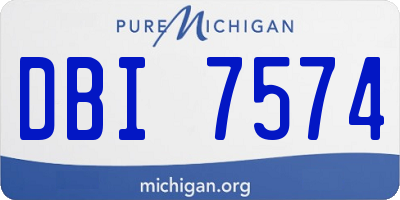 MI license plate DBI7574