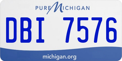 MI license plate DBI7576