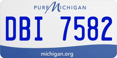MI license plate DBI7582