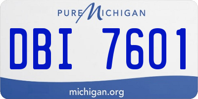 MI license plate DBI7601