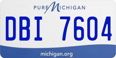 MI license plate DBI7604