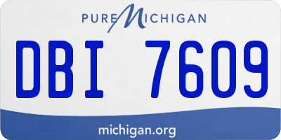 MI license plate DBI7609