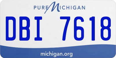 MI license plate DBI7618