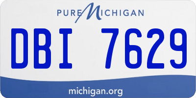 MI license plate DBI7629