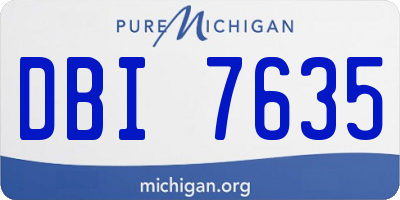 MI license plate DBI7635