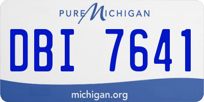 MI license plate DBI7641