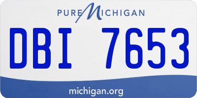 MI license plate DBI7653