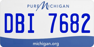 MI license plate DBI7682