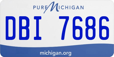 MI license plate DBI7686