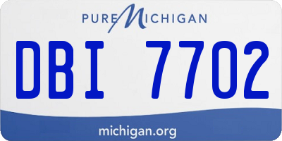 MI license plate DBI7702