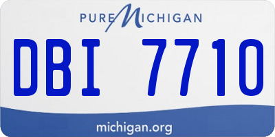 MI license plate DBI7710