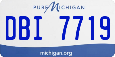 MI license plate DBI7719