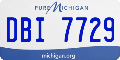 MI license plate DBI7729
