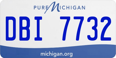 MI license plate DBI7732