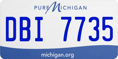 MI license plate DBI7735