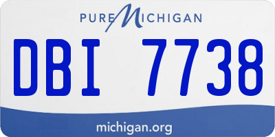 MI license plate DBI7738