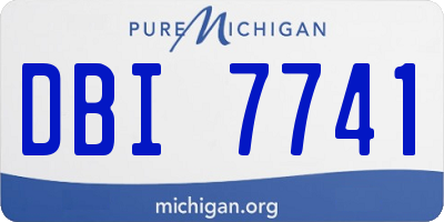 MI license plate DBI7741