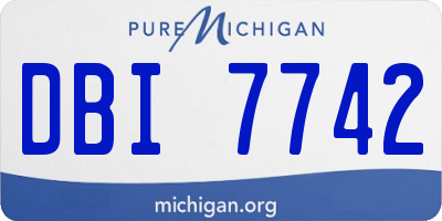 MI license plate DBI7742