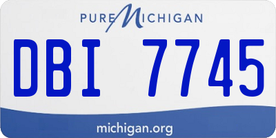 MI license plate DBI7745