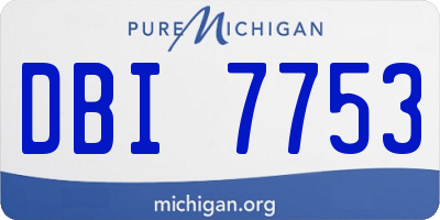 MI license plate DBI7753