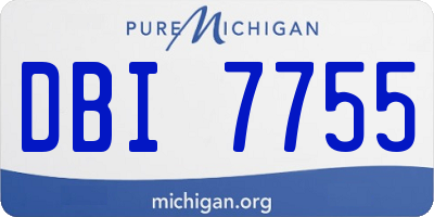 MI license plate DBI7755
