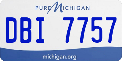 MI license plate DBI7757