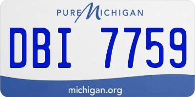 MI license plate DBI7759